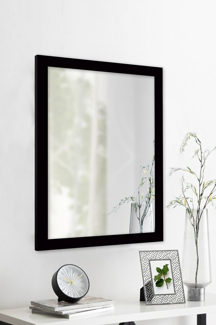 Oglinda decorativa, Hanah Home, Framed, 40x55 cm, Negru - imagine 4